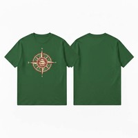 T-shirt da uomo con stampa grafica a lettere, manica corta, stile vintage high street, 100% cotone, anti-pilling, moda estiva