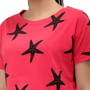 Servicio ODM al por Mayor, Último Diseño, Camisetas Cortas de Algodón 100% Elásticas para Mujer, Camisetas Cortas para Mujer - Product Image 6