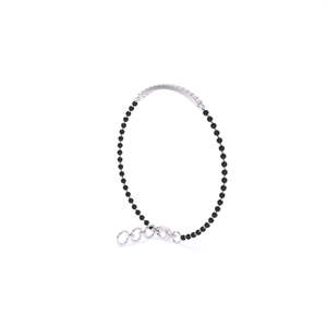 กำไลข้อมือแบบมังกัลสุตรประดับเพชรทรงกลมเพาะเลี้ยงสำหรับสวมใส่ทุกวัน น้ำหนัก 0.41 กะรัต ทำจากทอง 9K สีเหลือง ขาว และโรสโกลด์ - Product Image 3