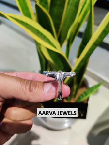Bague en argent 925 avec croix en moissanite, micro-pavé, style gothique, ajustable, cadeau, bijoux - Product Image 3