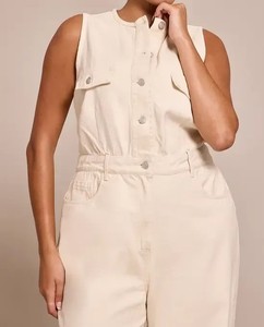 Women's Premium Denim <b>Jumpsuit</b> Soft Cotton Jean One Piece Stylish Fashion Wear Wholesale Manufacturer Playsuit Overalls Trousers - Product Image 5
