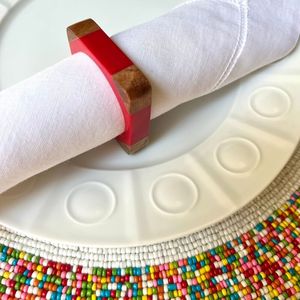 Juego de Anillos para Servilletas de Resina de Diseño Funcional para Fiestas, Ecológico y Duradero, Juego de 4 Piezas - Espacios de Comedor Organizados - Product Image 5
