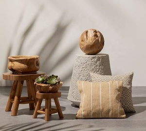 Wood Round Accent <b>Stool</b> Made in India Handmade Commercial Buyers Usage Home Hotel Bar Room Restaurant Indoor Outdoor Living Best - Product Image 3