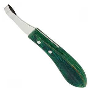 Cuchillo curvo para pezuñas de acero inoxidable de alta calidad con mango de madera, herramienta veterinaria para ganado, hoja de acero inoxidable duradera - Product Image 6