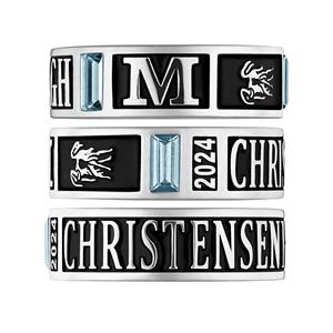 Anillo de Graduación Personalizado de Plata Esterlina 925 para Mujer, Anillo de Ceremonia para Estudiantes de Secundaria y Universidad - Product Image 3