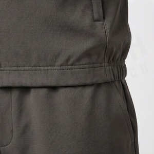 Veste de survêtement coupe-vent à capuche pour homme, fermeture éclair intégrale, couleur unie, design sportif, vêtement d'automne, coupe régulière, matière polyester - Product Image 5