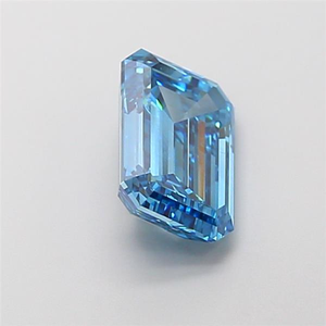 Diamant bleu émeraude de 1 carat, coupe raffinée, rare, de couleur fantaisie, taille étagée, diamant non monté pour des créations de joaillerie de luxe sur mesure - Product Image 3