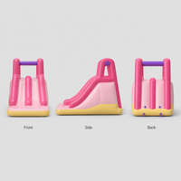 Château gonflable aquatique en PVC transparent pour enfants, idéal pour les fêtes en extérieur et les garderies