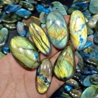 Lot de cabochons en labradorite naturelle multi-reflets, vente en gros de pierres précieuses en labradorite pour la création