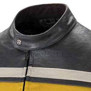 2026 Leather Motorbike Racing Jacket With Top Stitching Leather Material Motorbike Winter Jackets And Best Quality OEM Available - Product Image 5