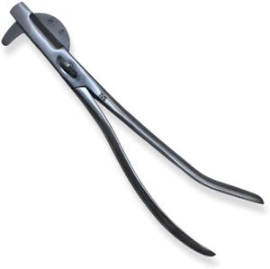 Outil d'émasculation (9 po) en acier inoxydable, instrument vétérinaire incurvé à double écrasement pour la castration des équidés et des bovins - Product Image 1