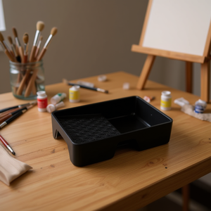 Boîte à peinture noire de 18 cm avec palette en plastique Bandeja Pintor - Product Image 3