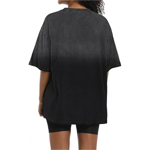 T-shirt ample pour femme, col rond, couleur unie violet, manches courtes, coupe ample, jersey en coton, style décontracté toutes saisons - Product Image 6
