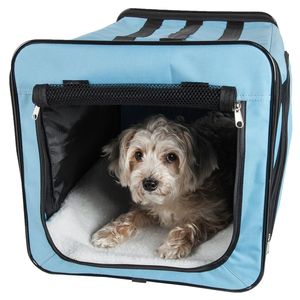 Dual Expandable Wire <b>Folding</b> Lightweight Capacious Collapsible Travel Pet Dog <b>Crate</b> - Product Image 3