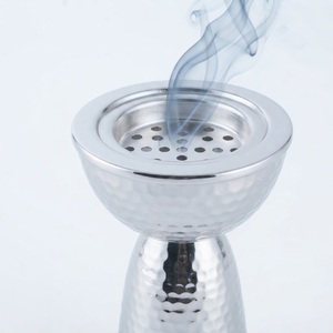 Vintage Cut-Out Metal Incense Burner Arabic Style Silver Bakhoor Holder Wholesale Home Decor <b>Oud</b> Aroma <b>Diffuser</b> - Product Image 2