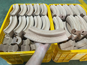 Composant de balustrade en bois massif écologique durable, raccord de main courante courbée en bois 6010 Upeasing - Product Image 4