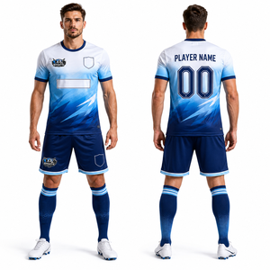 Nuevo Uniforme de Fútbol Personalizable, Tela Deportiva Profesional de Poliéster Birdseye, Transpirable, de Secado Rápido, Duradera y Flexible - Product Image 1