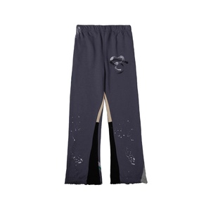 Taille haute Stretch Cordon Unisexe Pantalon De Survêtement En Gros Logo Personnalisé Empilé Joggers Haute Qualité 100% Coton Hip Hop Pantalon De Survêtement - Product Image 5