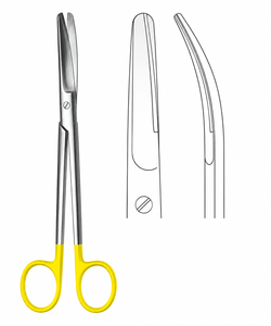 Tijeras manuales Mayo Harrington con inserciones TC, instrumento quirúrgico de acero inoxidable Clase I - Product Image 1