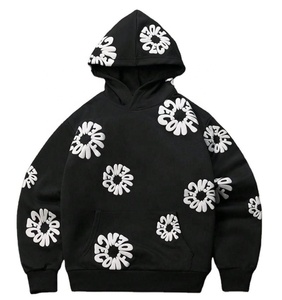 Sudadera con Capucha Personalizada con Estampado Puff, Sudadera de Forro Polar Grueso, Ropa Urbana Informal de Invierno - Product Image 2