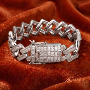 Bracelet en chaîne fine en moissanite argentée, bijoux de luxe à la mode de New York, cadeau élégant pour un usage quotidien - Product Image 4