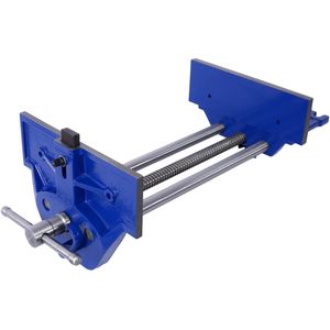 Étau de menuiserie à action rapide, robuste, à levier à dégagement rapide, largeur de mâchoire 10,5 pouces, en fonte, bleu - Product Image 1