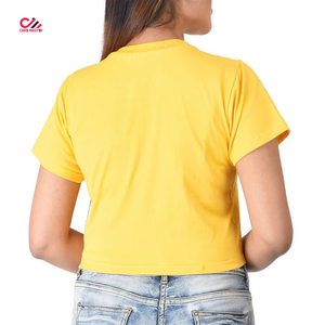 Top Corto Moderno y Elegante para Mujer, Top Corto de Algodón con Estampado Sólido, Camiseta Corta de Verano para Mujer, Camisetas Cortas de Manga Corta para Mujer - Product Image 2