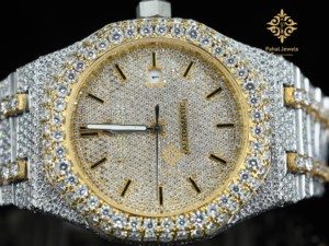 Reloj Automático de Diamantes para Hombre Pahal Jewels, Caja Tonneau de 40 mm, Correa de Acero Inoxidable, Lujoso y Moderno, Analógico - Product Image 3