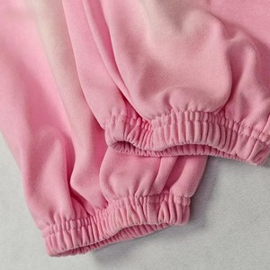 <b>Pink</b> Hooded <b>Tracksuit</b> <b>Set</b> Sublimation Print Streetwear Loose Fit Full Length Drawstring Pants Unisex Adult Winter Breathable - Product Image 6