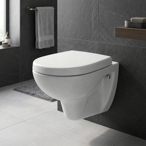Modern Round Rimless Wall Hung Toilet <b>Ceramic</b> WC <b>Pan</b> Water Saving Design Bathroom Sanitary Ware For Hotel - Product Image 3
