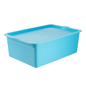 OEM Custom PP Plastic Storage Box With Lid Stackable Household <b>Bin</b> - Product Image 1