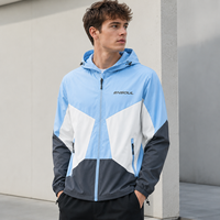 Vestes de sport personnalisées en patchwork de couleurs pour l'automne et l'hiver, coupe-vent imperméable de poids moyen, veste de ski pour l'entraînement et le fitness, unisexe