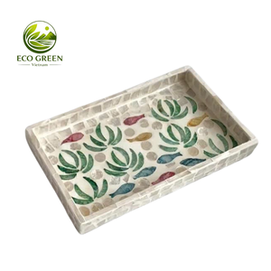 Plateau en nacre de haute qualité, coquille de mer naturelle du Vietnam, plat de service fait main, plateau décoratif, vente en gros, prix compétitif - Product Image 3