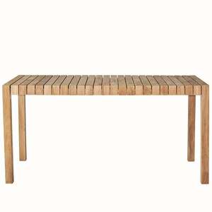 Table de salle à manger d'extérieur pliable carrée en teck massif, moderne, écologique et durable pour patio - Product Image 1