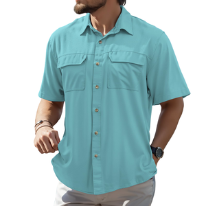 Chemises de pêche en tissu premium, vêtements d'extérieur de bonne qualité, impression de logo personnalisée, chemises de pêche pour hommes - Product Image 5