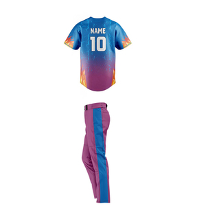 ชุดยูนิฟอร์มเบสบอลแบบกำหนดเอง ยูนิเซ็กซ์ สีน้ำเงินเทา ลายพิมพ์ต้นไม้ เสื้อคอวีระบายอากาศ กางเกงโพลีเอสเตอร์ซับเหงื่อ ทรงปกติ - Product Image 6