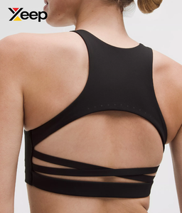 เสื้อชั้นในกีฬาโยคะคุณภาพสูงสำหรับผู้หญิง XEEP รุ่น XC-SB-189 แบบเรียบง่าย ระบายอากาศได้ดี สายปรับได้ แผ่นรองถอดออกได้ รองรับได้ดีเยี่ยม แห้งเร็ว - Product Image 4