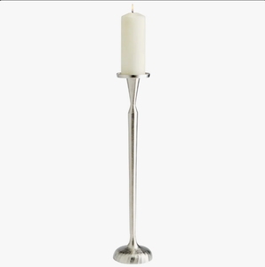 Set of 3 Hammered Silver Metal <b>Tall</b> <b>Candlestick</b> Holders Pillar Candle Stands Wedding Table Centerpiece Home Decor - Product Image 2