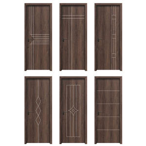 Portes intérieures modernes en WPC, style personnalisable, taille adaptable, étanches, insonorisées, pour maison, bureau, chambre, portes d'entrée en composite bois. - Product Image 5