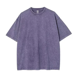 เสื้อยืดคอกว้างทรงโอเวอร์ไซส์ผ้าฝ้าย 100% 180gsm สีพื้น ระบายอากาศได้ดี ป้องกันรอยยับ พิมพ์โลโก้ตามสั่ง สำหรับผู้ชาย - Product Image 4