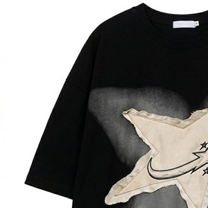 New High Demanding Black Acid Washed Women's Fashion T-Shirts Custom Logo Printing Soft Cotton <b>Bulk</b> Supplier Highstreet Fashion - Product Image 6