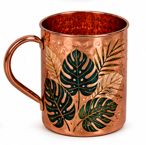 Handcrafted Hammered Copper Mug with Octopus Design Pure Copper Drinking Mug Moscow Mule Mug Marine Art Copper Cup - Product Image 5