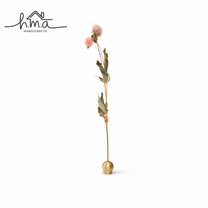 Vase à fleurs minimaliste en laiton à tige unique, vase à bourgeons fin, centre de table décoratif moderne, décoration élégante pour la maison - Product Image 1