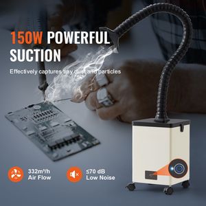 Estrattore di Fumi per Saldatura Mobile da 150W con 3 Filtri a Stadio, Aspirazione Potente 332 M3/h, Purificatore di Fumo - Product Image 2