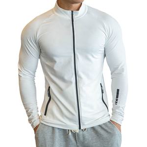 Nouvelle veste de sport d'hiver pour homme, entraînement, fitness, logo personnalisé, vêtements de sport respirants, fermeture éclair intégrale, col montant, capuche - Product Image 1