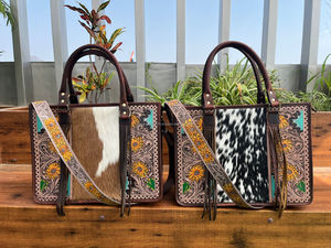 กระเป๋าหนังสะพายข้างสำหรับผู้หญิง, กระเป๋าหนังแท้สไตล์ตะวันตกกระเป๋าถือคุณภาพสูง - Product Image 3