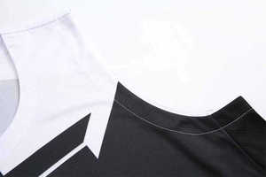 Uniformes d'entraînement personnalisés en maille respirante, anti-humidité, écologiques, 100% polyester, unisexes, imprimés par transfert thermique - Product Image 4