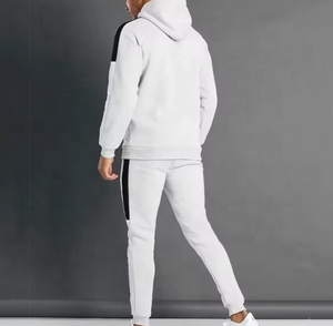 Heavyweight Fleece Casual Solid Sweat Suit 2-Piece Hoodie Crewneck <b>Oversized</b> Sweatshirt Sweatpants <b>Jogger</b> Tracksuit Breathable - Product Image 2
