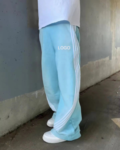 Casual Wear Acid Wash Pants Custom Screen Print Distressed Sweats <b>String</b> Flare Sweat Pants Men Vintage Acid Wash Sweatpants - Product Image 4