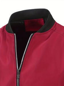 <b>Men's</b> Spring Autumn Outdoor Lightweight Casual Sports Windbreaker <b>Jacket</b> Zip up Coat with Pocket <b>Men</b> Bomber <b>Jacket</b> - Product Image 4